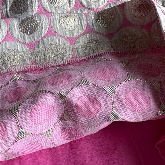 Lilly Pulitzer Pink w Metallic Circles Halter Party  Dress EUC - Picture 5 of 7